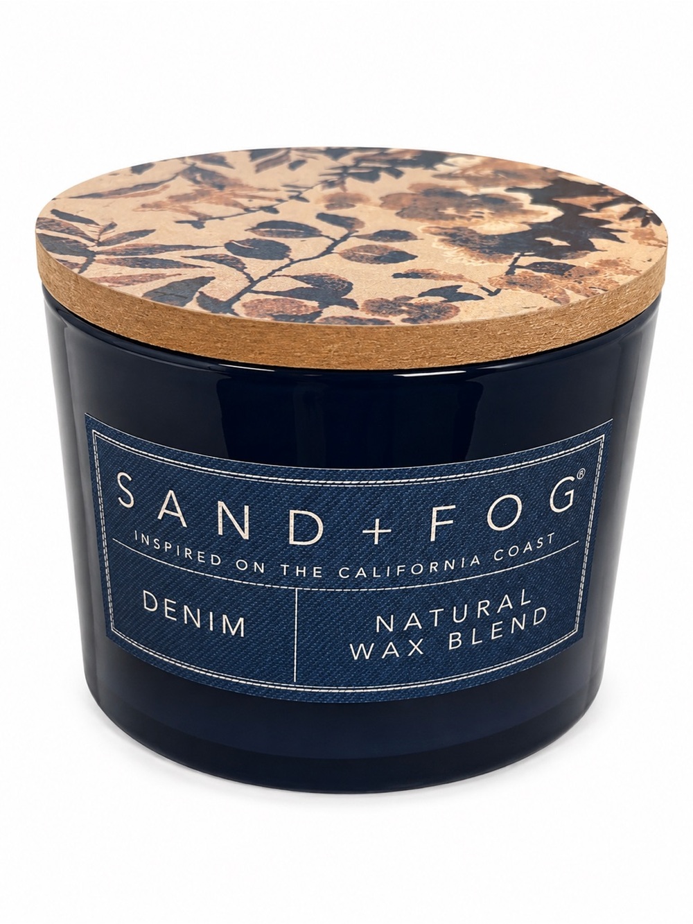 SAND + FOG Denim Natural Wax Blend Candle - Navy